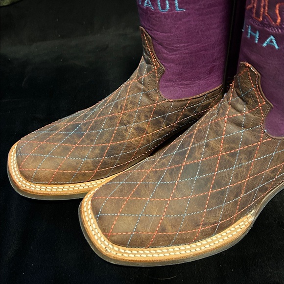 NWT Tin Haul Women's Purple and Brown Boots - Picture 13 of 14